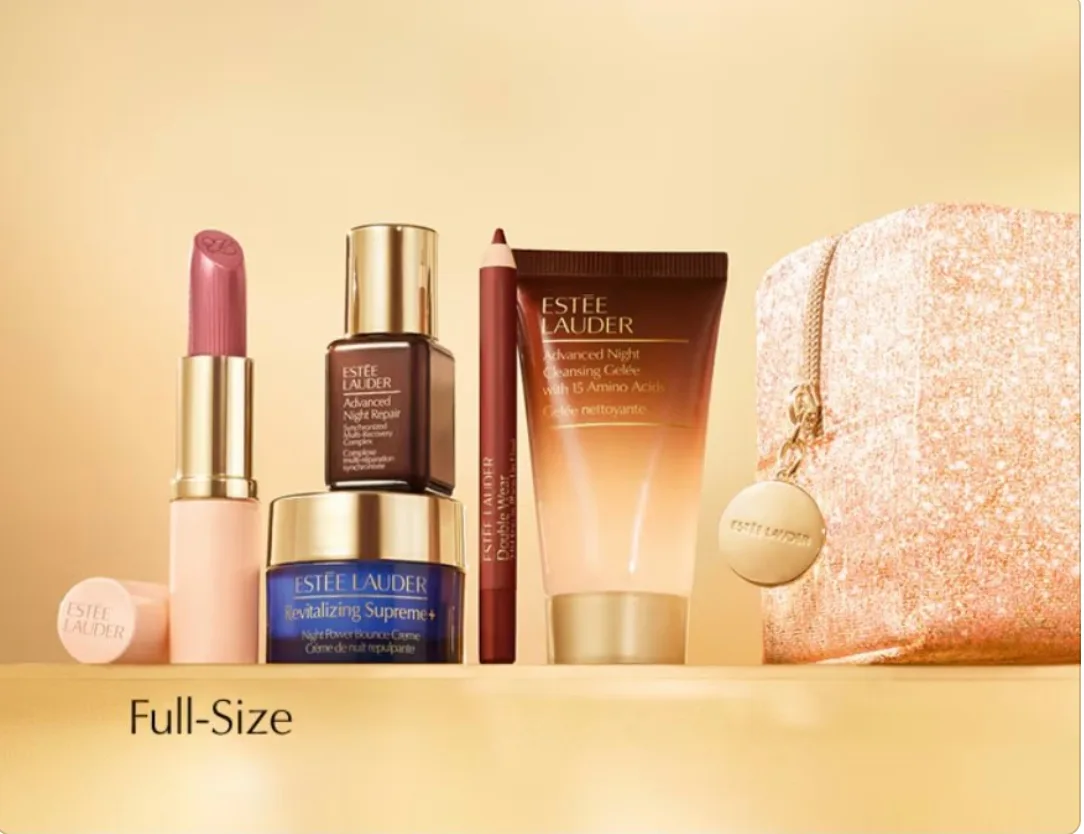 Estée Lauder Boost Bounce + Scuplted Lips Revitalizing Supreme+ Night, Full Size Lipstick & More Gift
